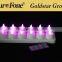 2016 Hot sale purple color windproof artificial rechargeable led tea light candles