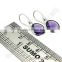 sterling silver wire earring,amethyst gemstone earring jewelry,wholesale earrings pair suppliers