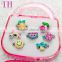 manufacturer glitter butterfly flower shape metal ring kids finger ring set