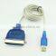 Manufacturer quality USB to parallel cable usb to 25pin printer cable with blue coloe