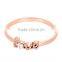 Gold plated jewelry wholesale zinc alloy rhinestone love bracelets bangle for best friend