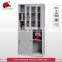 Steel office file cabinet half glass sliding door cupboard
