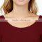Womens Girls Long Sleeves Scoop Neck Crop Top Stretch Mini Shirt OEM ODM Type Clothing Factory Manufacturer Guangzhou