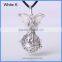 Wholesale Copper Angel Wings Cage Sound Bell Beads Harmony Pregnancy Necklace Pendants BAC-M008