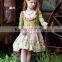 Lovely polka dot embroidery back to school cotton party wear dress for girls