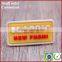Fashion design private beauty accessories pvc label with white logo