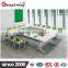popular white powder coating folding steel table frame for meeting folding table