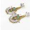 wholesale Good Quality Vintage Crystal Turquoise Tassels Dangle Earrings For Women