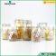 Wholesale empty recycled glass food storage jar with swing top caps