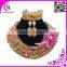 Wedding party popular jewelry sets nigerian crystal beads fashion beads chunky necklace for ladies