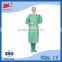 Surgery use green surgical gown /long sleeve surgical gown /short sleeve surgical gown with CE FDA certifications