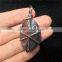 Natural Agate Stone Necklace Wiring Crystal Pendant