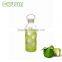 wholesale food grade glass water bottle with silicone sleeve