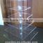 Square 5 tier acrylic wedding cake stand for cupcake