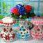 colorful crystal beads flowers for wedding decoration