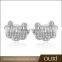2015 OUXI Factory Price Women Fashionable Ear Stud Jewellery Made With AAA Zircon