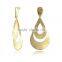 Wholesale Ladies Earrings Designs Jewelry Gold Chandelier Large Rhinestone Earrings Woman