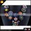 Multi Different Color Flowers Necklace,Statement Flowers Necklace,Enamel Alloy Flowers Shourouk Necklace