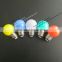 LED G40 G45 color light bulb 1W E27 / B22 , PC cover , IP65 , CE & ROHS with belt light