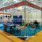 Double folding table tennis table with silver grey color and metal frame