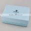 Blue color for paper gift packaging box with print logo