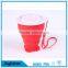 Novelty Food Grade Folding Rubber Silicone Drinking Cups Outdoor Portable Folding Silicone Drinking Coffee Cup