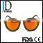 Custom Round Shaped Mirror Revo Lens Aviator Polarized Wooden Sunglasses