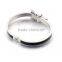 Fashion Design Jewelry Enamel Silver Stainless Steel Belt Bangle Buckle Bracelets for Women