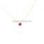 Beautiful Premium Stainless Steel Gold Tone Rudy Charm Necklace