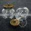 round vintage style bronze bulb vial glass bottle with 25mm open mouth DIY pendant charm glass dome supplies 1810425