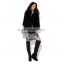 PRETTY STEPS 2015 women's black cable knit heavy long sleeve short cashmere sweater coats