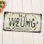 Vintage Souvenir Custom Car Logo 3d Embossed Car Number License Plate