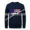 Men's Printed Round Neck Long Sleeve Fleece Sweater
