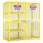 gas cylinder tank storage mesh cages design metal cages yellow color