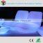 Plastic rechargeable rgb led sofa with remote control