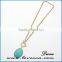 Natural Turquoise Colorful Stone Gemstone Pendant Women Irregular Necklace