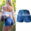 Top quality classic denim jeans washed slim fit sexy denim hot shorts for women