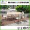 New arrival 2015 stainless steel dinning table with glass outdoor