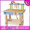 New children pretend play tool kit toys wooden kids tool bench W03D083