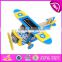 2017 new design airplane build kit wooden popular kids toys W03B070