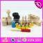 2015 Wooden screw knocking toy,Educational DIY toy screw combination,Children loading to knock the ball down the car toy W03C015