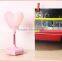 2017 new Rechargeable usb 1500mah romantic love heart shape led night light