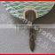 Environmental paper round fan with wood handle