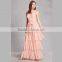 Tiered Belted Gown2017 Elegant Bridal Chiffon Gown Dress shirred tiered layers an attached sash belt HSH6013