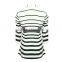 Ladies top fashion white and black striped blazer 2015 for autumn