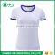 2017 Latest Fashion Summer 100% Cotton Slim Fit Round Neck Women Blank T Shirt