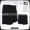 NEW CUSTOM DESIGN PLAIN BLACK MMA SHORTS WITH WATERPROOF ZEPPERS