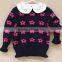 Best-selling Kids Girls Ruffle Frill Bottom Flower Knitted Pullover Sweater