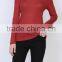 Runwaylover EY2227B Basic Women Long Sleeve V Neck T Shirt With Open Thumb Hole