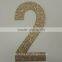 Hot sale 1000pcs gold glitter paper number "2" Decor Festive Birthday Party New Year,Christmas ,Cake,Crafts